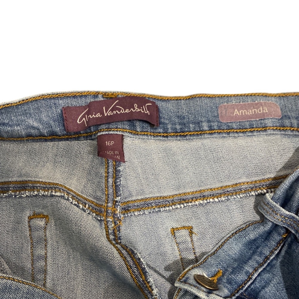 Gloria Vanderbilt Amanda High Rise Straight Leg Blue Jeans Medium Wash 16P - Picture 7 of 7